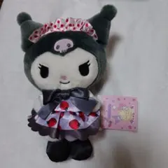 タグ付きプライズ クロミ ぬいぐるみ いちご柄ドレス ロリータ