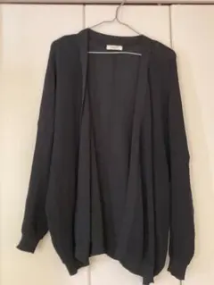 スタジオクリップ　長袖　ニットカーディガン 黒　羽織り　無地