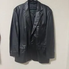 V.AJELLO NICHIWA/テーラードジャケット/L/レザー/ブラック