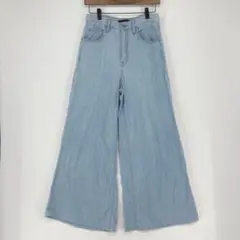 UNIQLO ユニクロ ワイドデニムパンツ 24サイズ
