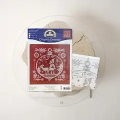 DMC クロスステッチ 図案のみ クリスマス 赤布