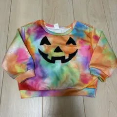 ハロウィン　トレーナー　カボチャ　80 90 仮装
