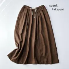 suzuki takayuki 23AW ラミーリネン ギャザーロングスカート suzuki takayuki（スズキタカユキ）の「long skirt（スカート