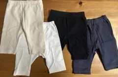 【4枚セット】ユニクロ UNIQLO&コムサイズム　五分丈　レギンス 80cm