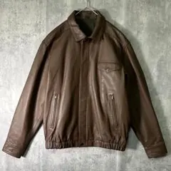 高級 山羊革 ゴートレザージャケット 茶色 短丈 シンプル 日本製 ヴィンテージ