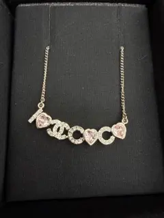 CHANEL 愛心形寶石項鍊 全新未使用