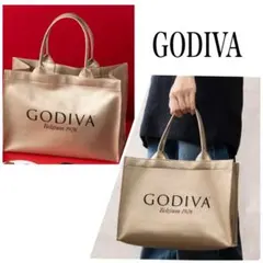 GODIVA ベージュ トートバッグ サブバック ゴディバ 限定 ゴールドのサムネイル