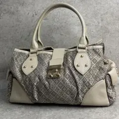 LEONARD PARIS ハンドバッグ ベージュ ホワイト - メルカリ
