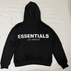 新品 ESSENTIALS LOS ANGELES ブラック パーカー 薄手 M