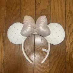 ミニーちゃんカチューシャ ホワイト キルティング