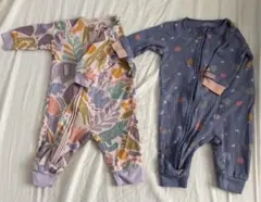next baby 花柄・点模様ロンパース2点セット