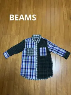 【美品】BEAMS ビームス パッチワーク チェックシャツ Sサイズのサムネイル