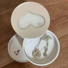 美品 courreges ネックレス ペンダント ロゴ スクエア アクセサリー 