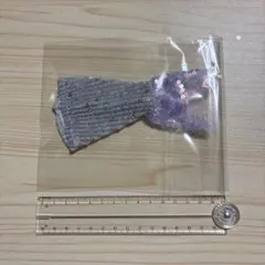 ぬいぐるみ用ドレス スパンコール装飾 シルバー×パープル ぬい服 セリアのサムネイル