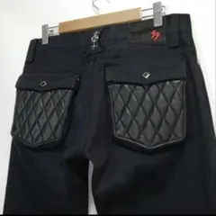 ★ 美品SKULL FLIGHT スカルフライト レザーポケット ブーツカット★のサムネイル