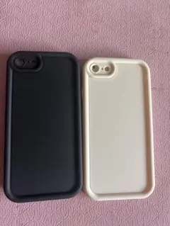 iPhoneケース ブラック ホワイト セット