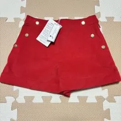 【新品未使用】　タグ付　Jacadi　ショートパンツ　キュロット　赤　116cm