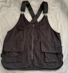 黒　ニコアンド フィッシングベスト ポケットベスト ブラック　niko and