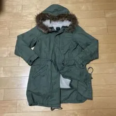 shuca GLOBAL WORK モッズコート カーキ S 二重構造