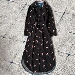 【希少✨】ポールスミス　シャツワンピース　ロング　リボンベルト　総柄　花柄　M