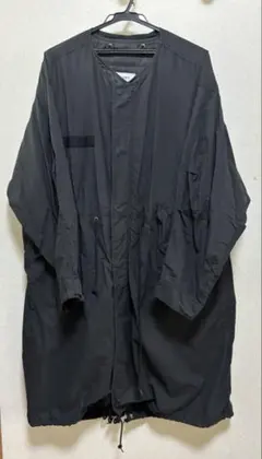 coen 3WAYキルティングライナー付きノーカラーモッズコート