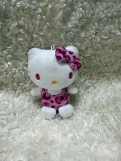 ハローキティ ヒョウ柄 キーホルダー ボールチェーン