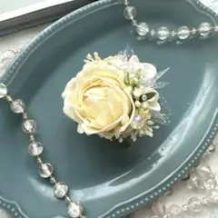 子供コサージュ　卒園　入園　入学式　ハンドメイドコサージュ　イエローコサージュ