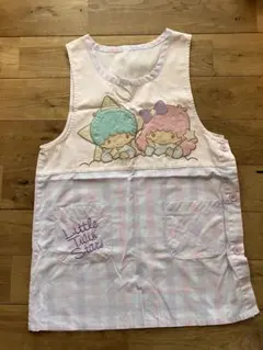 リトルツインスターズ エプロン ピンクチェック　キキララ