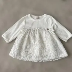 petit main フラワーレースチュニック