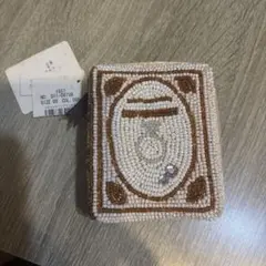 ビーズ刺繍ポーチ サイズ00 クリーム色