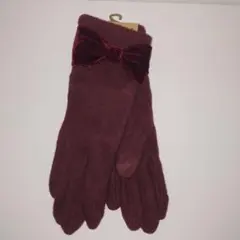 ワインレッド手袋