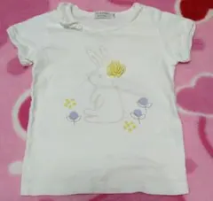 la poche biscuit Tシャツ 100cm　うさぎのサムネイル