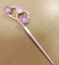 桜モチーフ かんざし 髪飾り パール調