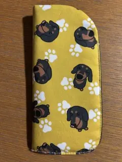 ダックスフント柄 ☆メガネケース