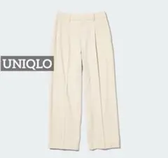 UNIQLO　ワイドタックパンツ　ナチュラル　L
