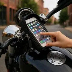 自転車用スマホホルダー ブラック 360度回転のサムネイル