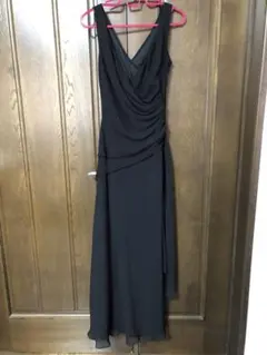 ロングドレープドレス　ブラック9号