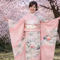 振袖　完全フルセット　26点　成人式　結婚式　前撮り　ピンク　総絞り　高身長