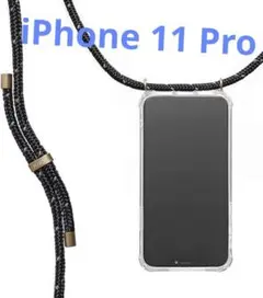 ❤iPhone 11 Pro ケース クリア ショルダー 紐付き　クリアケース