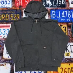 大*夫様 Dickies ワンポイントロゴ フルジップ パーカー チャコールグレのサムネイル