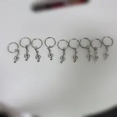 音符デザインキーホルダー9個セット