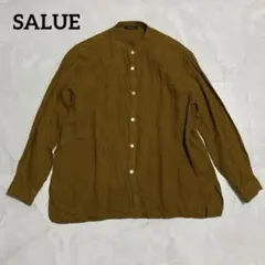 即完売　サルエ　ライトウエイトリネン　バンドカラーシャツ　長袖のサムネイル
