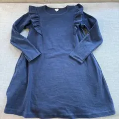 devrock ネイビー フリル付き ワンピース 120cm