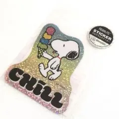 スヌーピー　ホログラムステッカー　ピーナッツ　ステッカー　アイスクリーム