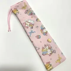 ハンドメイド お箸袋 歯ブラシ袋 カトラリー袋 巾着袋 シマエナガ