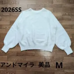 ａｎｄ　ｍｙｅｒａ　鹿の子のコットンセーター　ホワイト　M