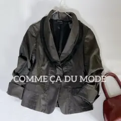 COMME ÇA DU MODE 重ね襟のおしゃれなテーラードジャケット 38