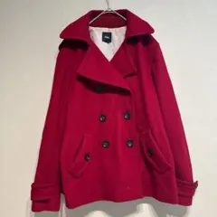 GAP ギャップ ピーコート テーラード 襟 長袖 L 赤 ウール お出かけのサムネイル