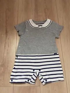 Bon chouchou セーラー襟　半袖ロンパース