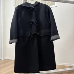 【最終価格】Yori ヨリ ノーカラーウールコート ブラック 黒 2025年最新】yori コートの人気アイテム - メルカリ